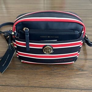 Tommy Hilfiger Blue and Red Crossbody Bag New With Tags